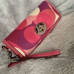 Coach wristlet shades of pink